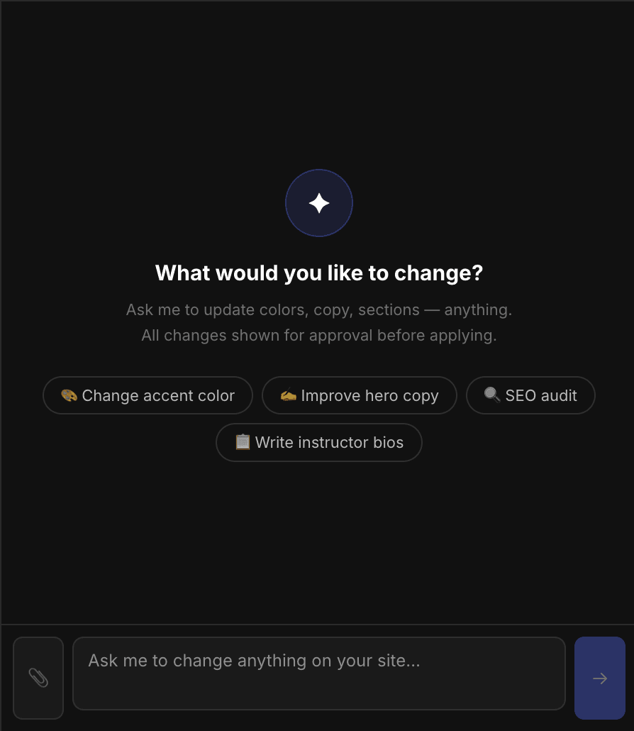 BJJLINK Website Builder AI Chat assistant