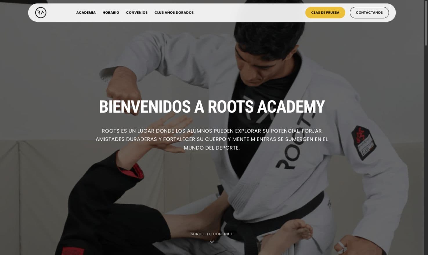 Ambato Jiu-Jitsu website homepage