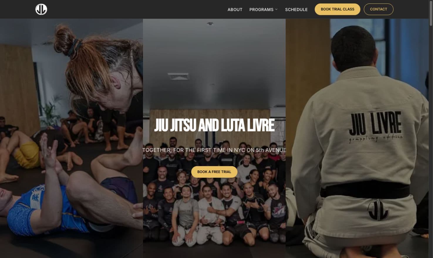Jiu Livre website homepage