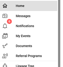 Referral Programs menu